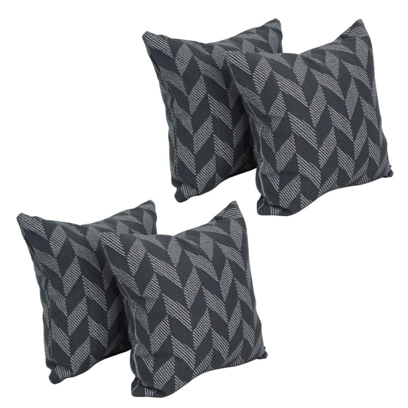 17-Inch Jacquard Throw Pillows With Inserts (Set Of 4) 9910-S4-Id-097
