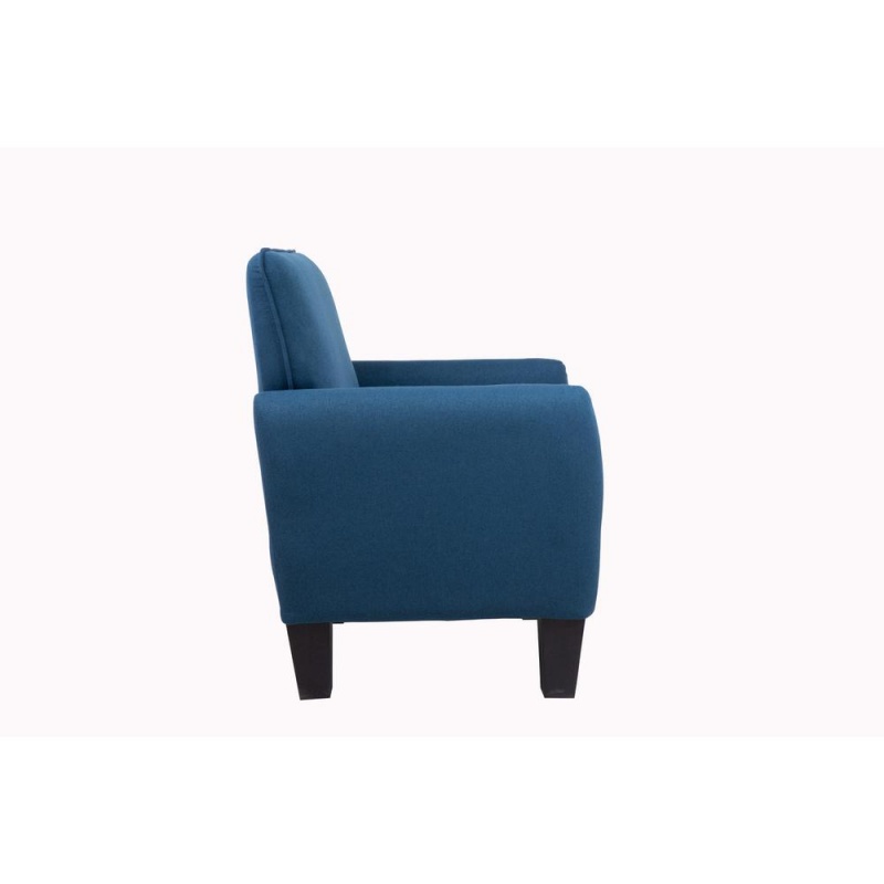 Mia Blue Linen Accent Armchair