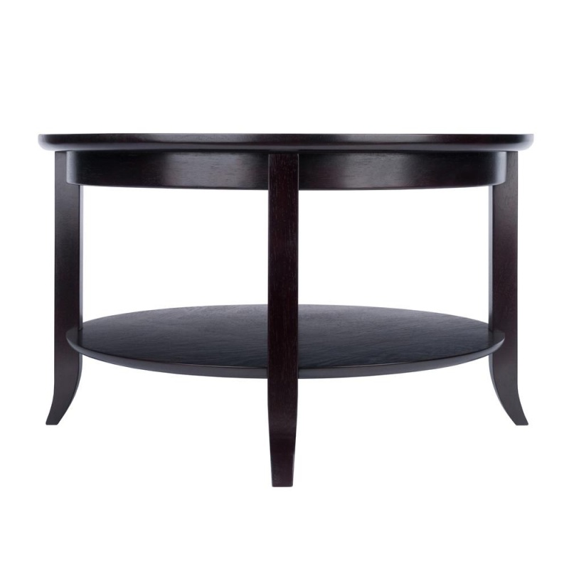 Genoa Coffee Table, Glass Inset And Shelf