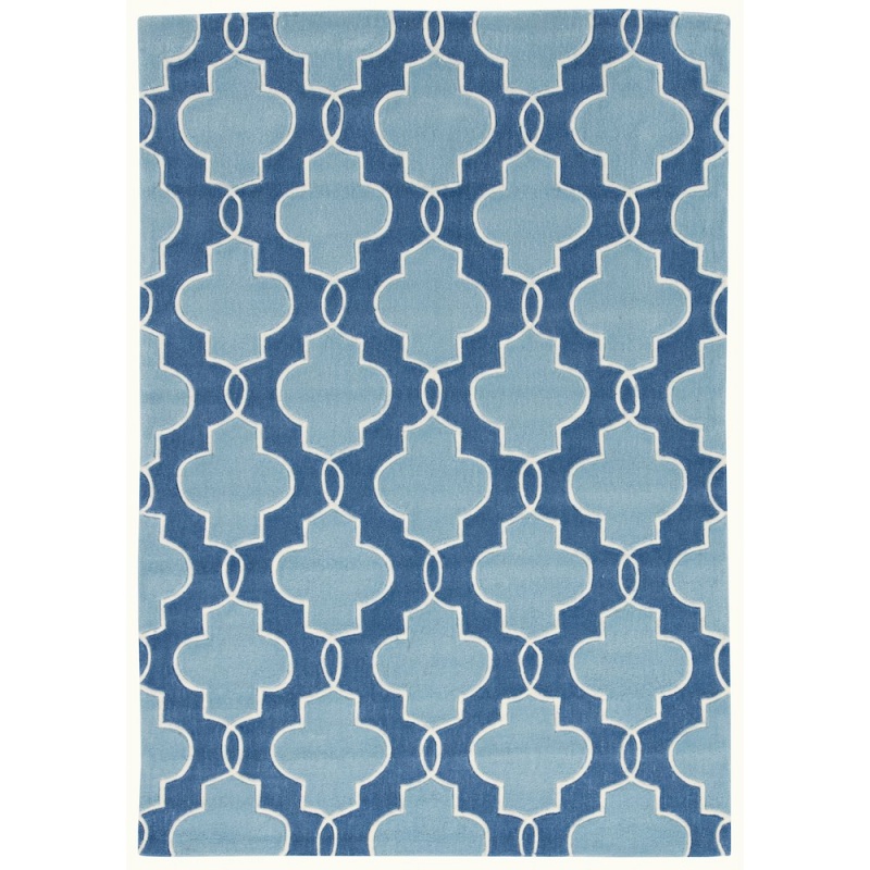 Trio Tile Blues 8X10 Rug