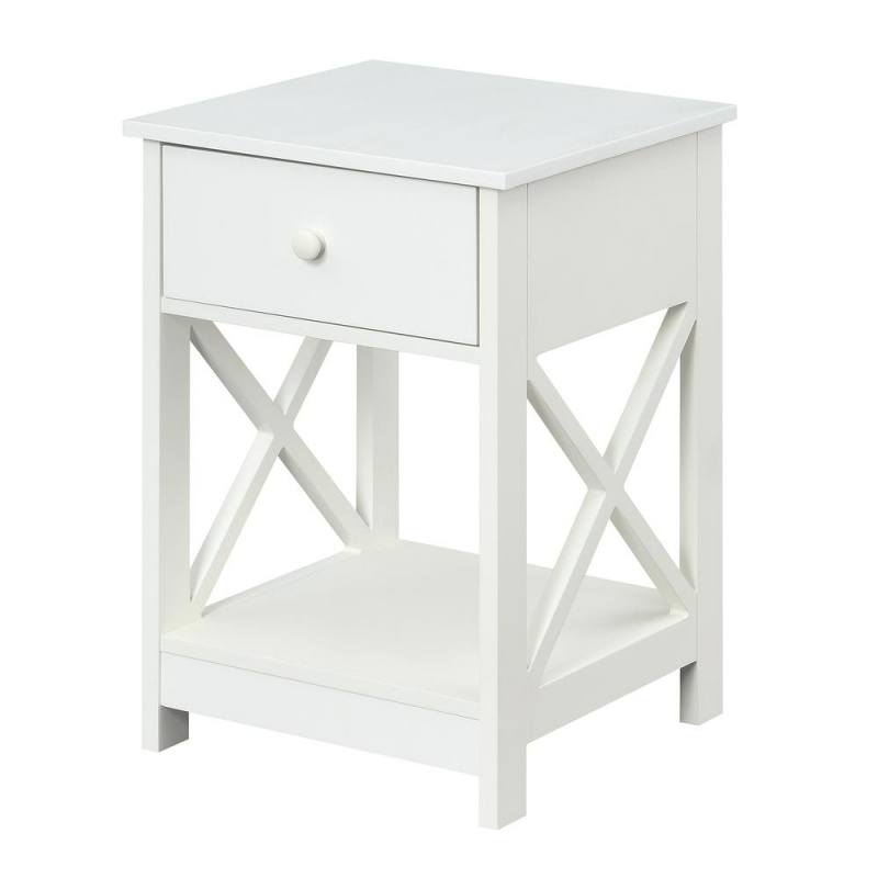 Oxford 1 Drawer End Table White
