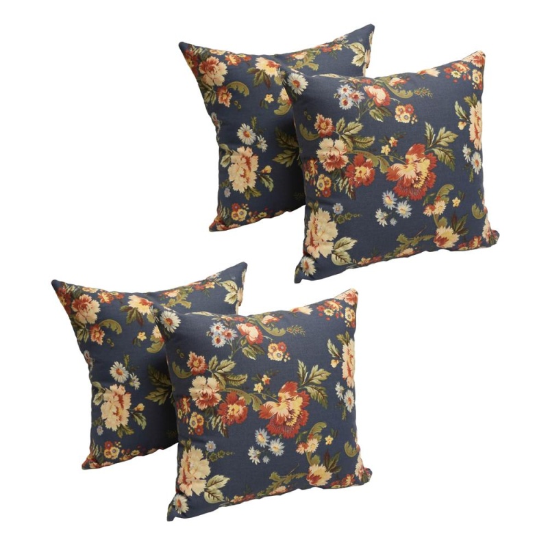 17-Inch Jacquard Throw Pillows With Inserts (Set Of 4) 9910-S4-Id-005