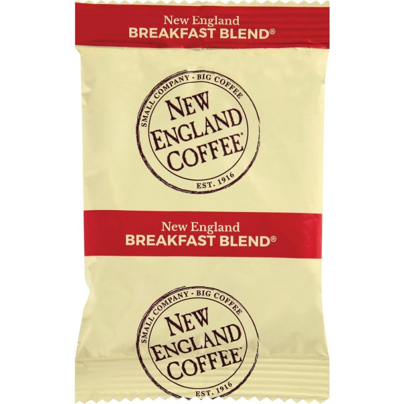 New England Portion Pack Breakfast Blend Coffee - Light - 2.5 Oz Per Pack - 24 - 24 / Carton