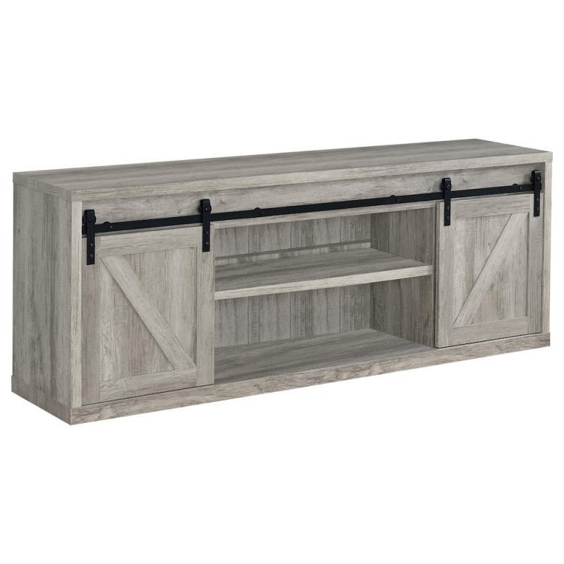 Brockton 71-Inch 2-Door TV Stand in Grey Driftwood