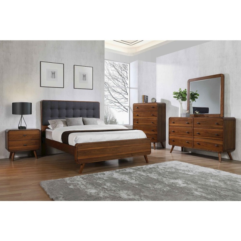 Robyn 5-Piece Full Bedroom Set Dark Walnut