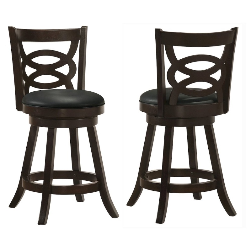 Calecita Wood Swivel Counter Stool Cappuccino (Set Of 2)