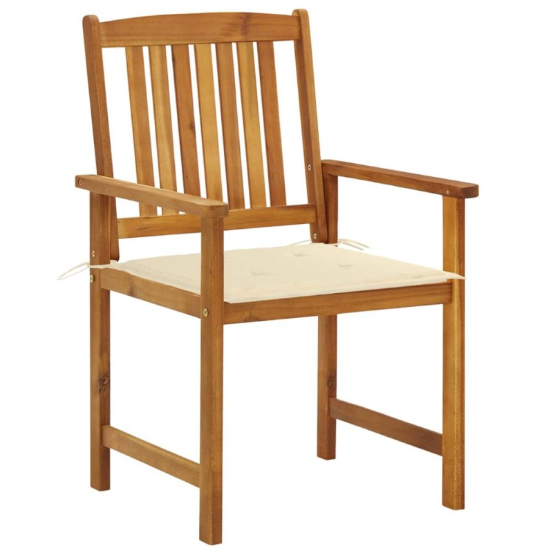 Vidaxl Director's Chairs With Cushions 2 Pcs Solid Acacia Wood 1171