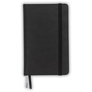 Samsill Classic Hardbound Journal - 120 Sheets - 240 Pages - Front Ruling Surface - Ruled - 8.25" X 5.3" - Black Cover - Pu Leather Cover - Hard Cover, Bookmark, Acid-Free, Elastic Band Closure, Ribbo
