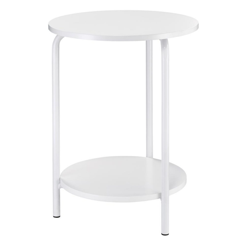 Elgin Metal Accent Table In White