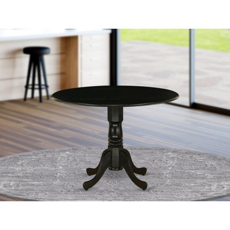 Dining Table Wirebrushed Black