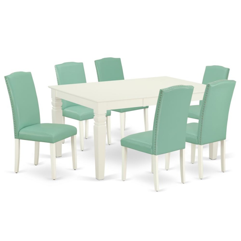 Dining Room Set Linen White, Ween7-Lwh-57