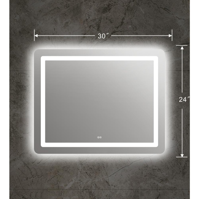 Speculo Back Lit Led Mirror 4000K Warm White 30" Wide