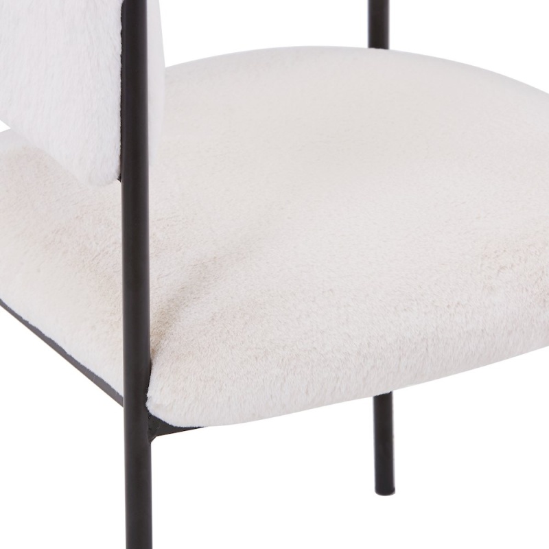 Elias Dining Chair Upholstered in Leather Velvet
