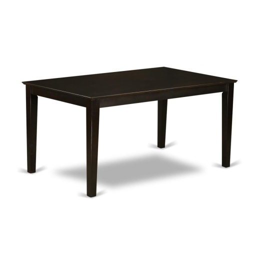 Capri Rectangular Dining Table 36"X60" - Solid Wood Top in Cappuccino Finish