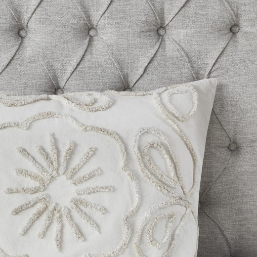 3 Piece Tufted Cotton Chenille Coverlet Set