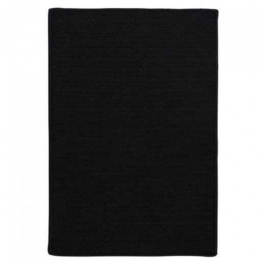 Simply Home Solid - Black 4' Square Area Rug