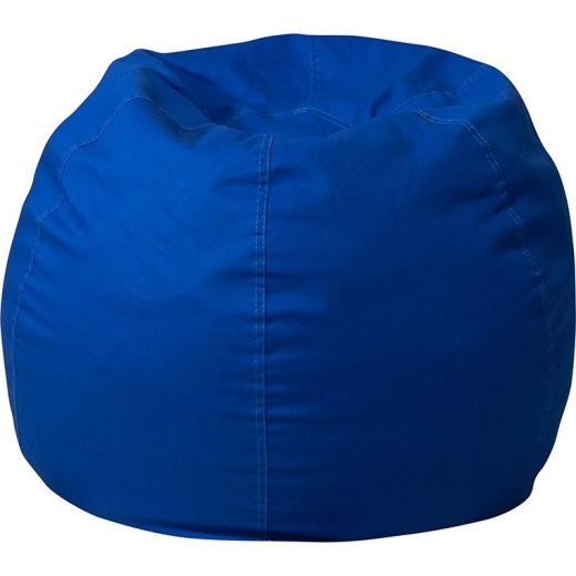 Small Solid Royal Blue Refillable Bean Bag Chair For Kids And Teens
