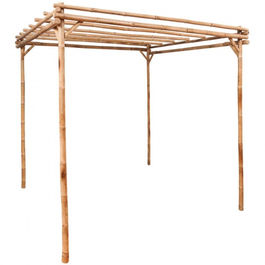 Pergola Natural Bamboo 67.0 X 67.0 X 86.6 In Tough Pergola