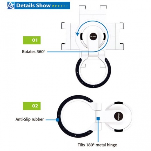 Universal Tablet Multistand (White) (XL) by Aidata