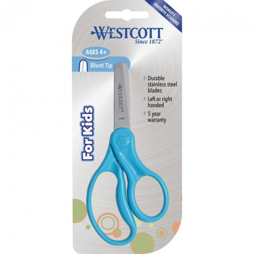 Westcott Blunt Tip 5" Kids Scissors - Stainless Steel - Blunted Tip - Assorted - 30 / Pack