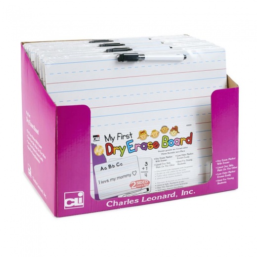 Charles Leonard My First Lapboard 9X12 2 Sided Dry Erase Boards W/ Marker Eraser