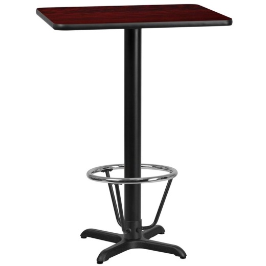 24'' X 30'' Mahogany Table Top With 22'' X 22'' Bar Height