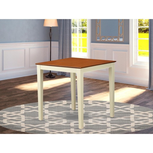 Vernon Pub, Counter Height Square Table - Buttermilk & Cherry Finish
