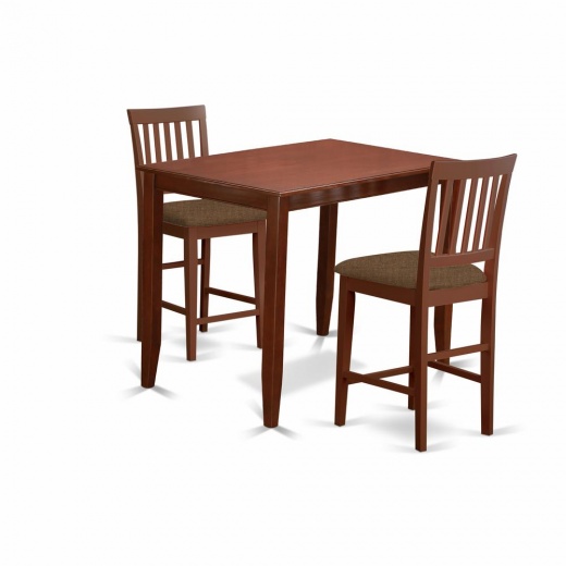 3 Pc Counter Height Table Set - Table And 2 Dinette Chairs by East West Furniture