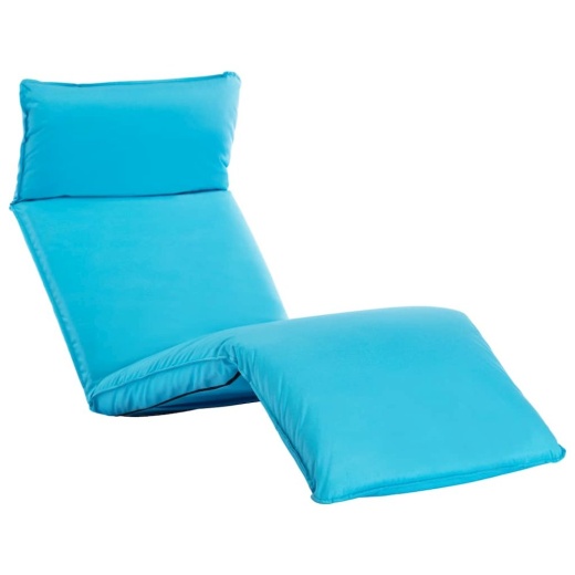 Sun Lounger Blue Oxford Fabric, Steel Standard Foldable