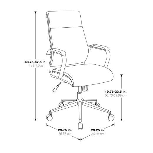 High Back Executive Mesh Office Chair with Arms, Lumbar Support and Chrome  Base