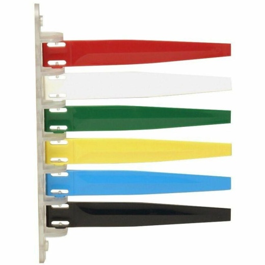 Imc-Dip Exam Room Status Signal Flags - 10.1" x 7.3" - Plastic - Red, White, Green, Yellow, Blue, Black