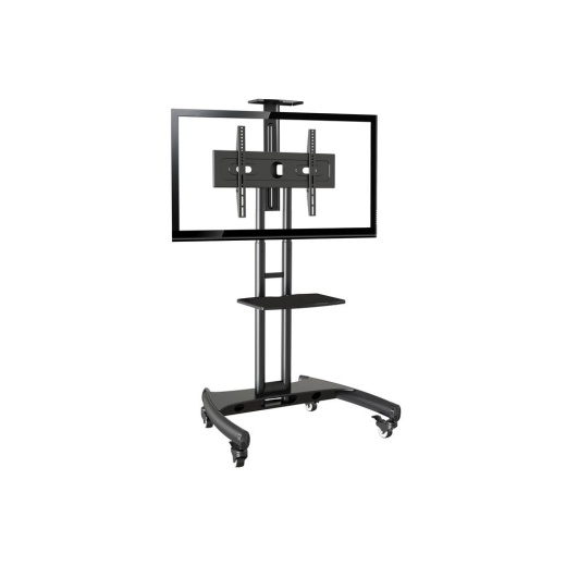 Rocelco VSTC 32"-70" Mobile Flat Screen TV Cart with A/V Component and Webcam Shelves