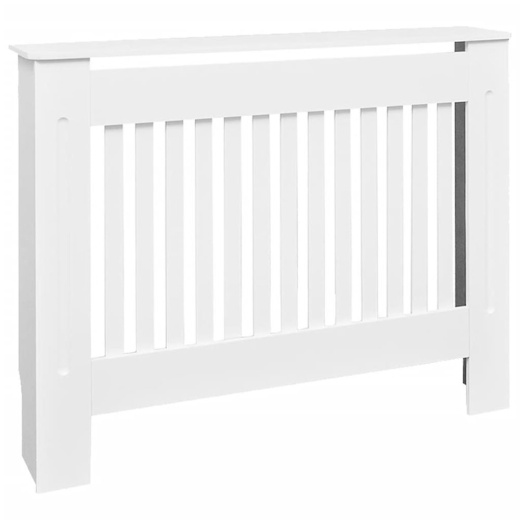 Vidaxl White MDF Radiator Cover Heating Cabinet 44"