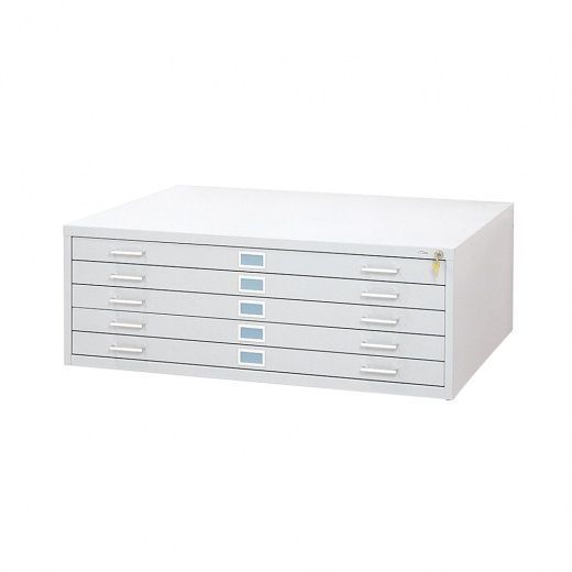 Safco 5-Drawer Steel Flat File for 30" x 42" Documents White