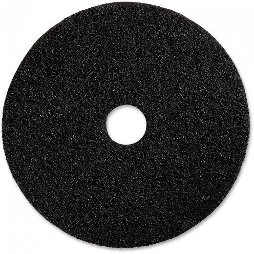 Genuine Joe Black Floor Stripping Pad - 13" Diameter - 5/Carton