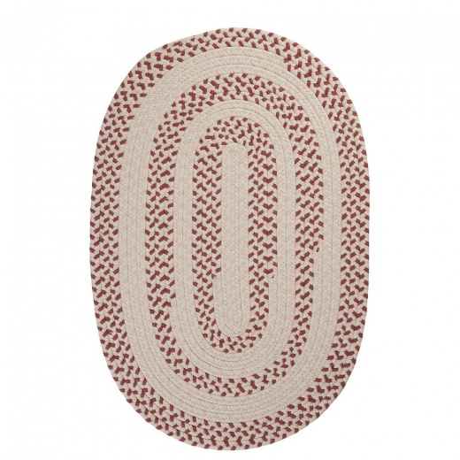 Elmwood - Rosewood 6' Round Braided Rug