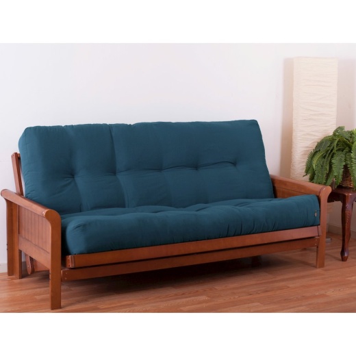 Blazing Needles Renewal 10-Inch Twill Queen-Size Futon Mattress - Indigo