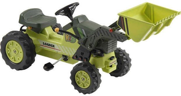 Kalee Kids Pedal Tractor With Loader Green , Signature Service: Select