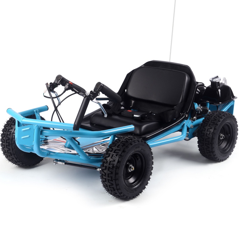 MotoTec Sandman 49cc Kids Gas-Powered Go-Kart, Blue