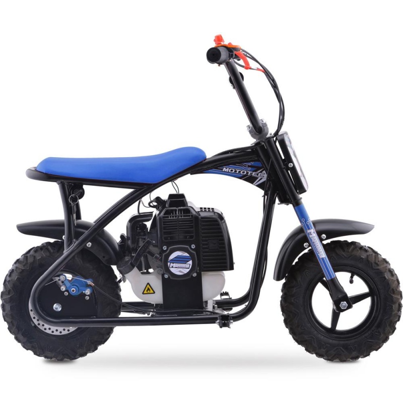 Mototec Bandit 52Cc 2-Stroke Kids Gas Mini Bike Blue