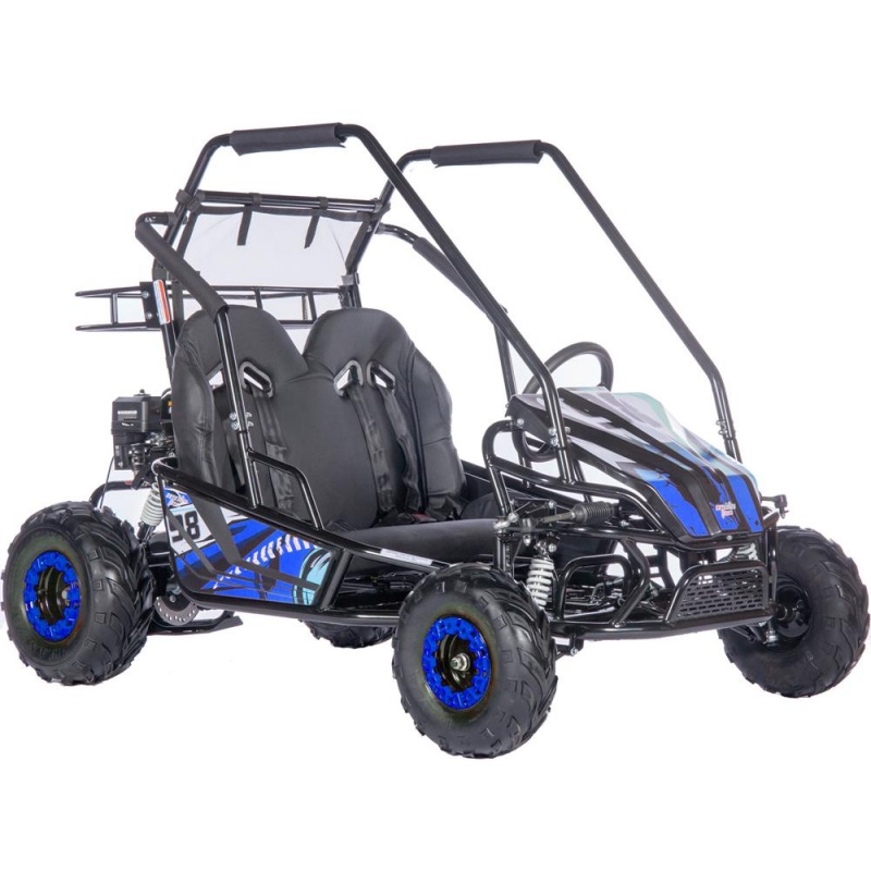 Mototec Mud Monster Xl 212Cc 2 Seat Go Kart Full Suspension Blue , Lift Gate Service Yes