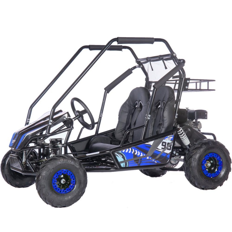 Mototec Mud Monster Xl 212Cc 2 Seat Go Kart Full Suspension Blue , Lift Gate Service: No Assembly - Ships In Factory Box