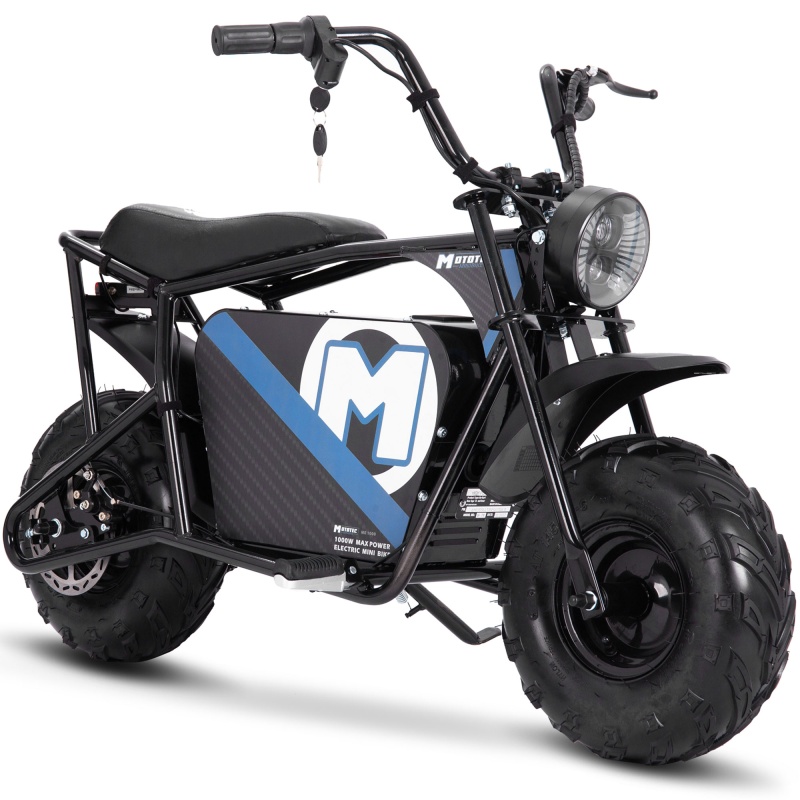 Mototec 48V 1000W Electric Powered Mini Bike Black