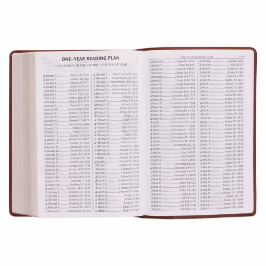 KJV Bible Super Giant Print Faux Leather, Saddle Tan