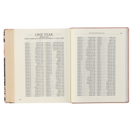 KJV Note-Taking Bible LP Faux Leather HC, Floral