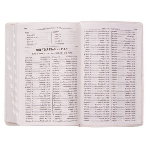 KJV Bible Deluxe Gift Faux Leather, White