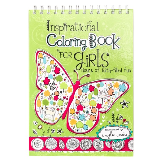 Inspirational Coloring Book Wirebound for Girls