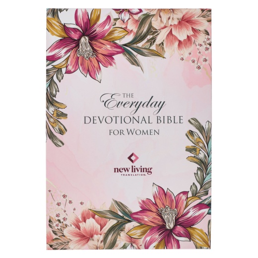 Devotional Bible NLT for Women Softcover, Floral - Pink Lily