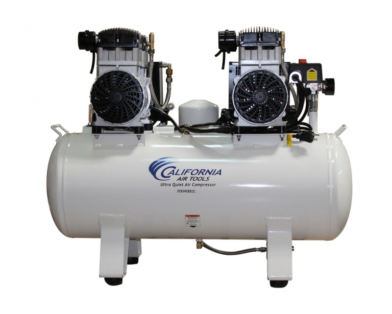 California Air Tools Powerful 4.0 Hp Ultra Quiet, Ultra Dry & Oil-Free 20040DCADC Air Compressor with Drying System and Automatic Drain Valve