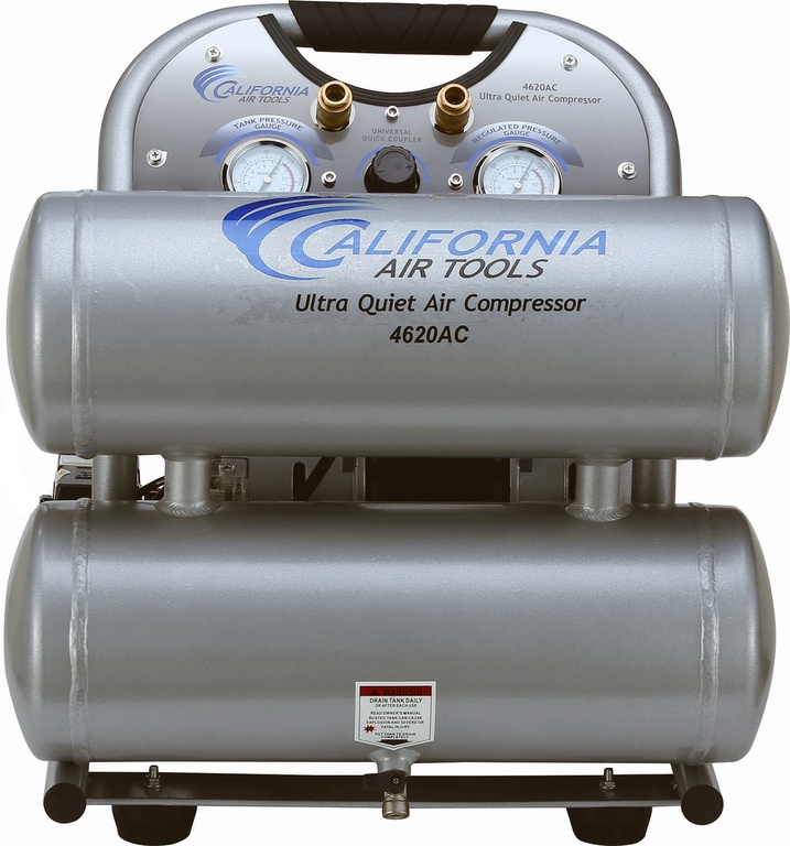 California Air Tools Powerful 2Hp Ultra Quiet & Oil-Free 4620AC-22060 Air Compressor